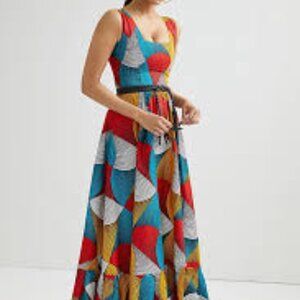 Anthropologie Sika Geometric Maxi Dress - Size 26 W - NWT